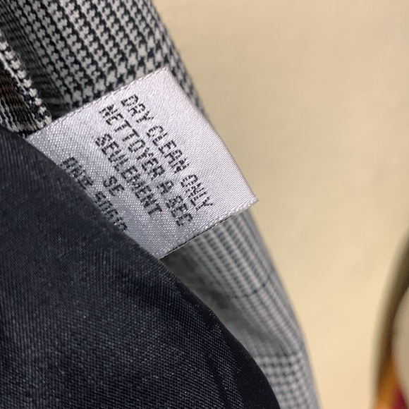 Anne Klein Blazer Jacket 14 Double Breasted Hounds Tooth Black White Pockets - Picture 10 of 15